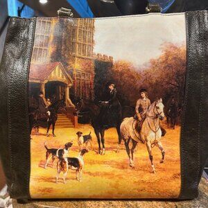 NWT Patricia Nash Leather Country Ride Horse Equestrian Tote